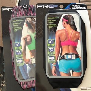 Set of 2 Active Waistband - Black and Pink